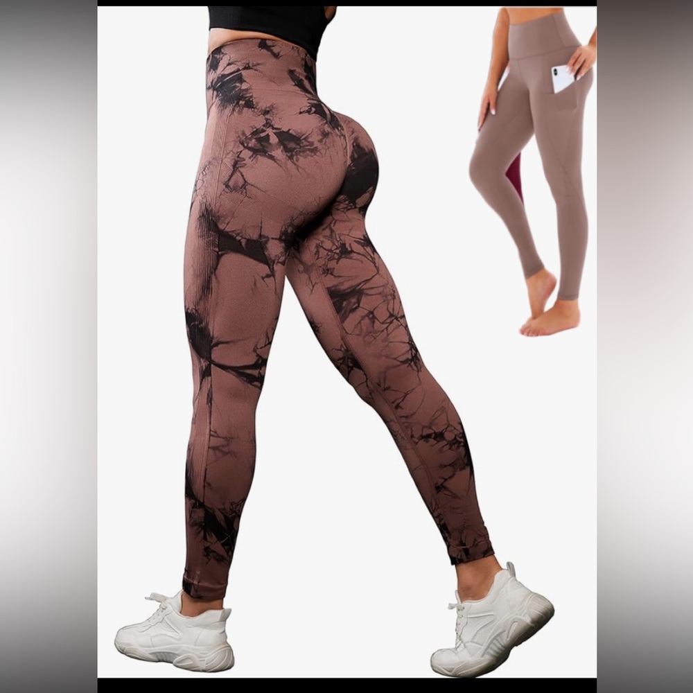 WORKOUT 2 Brown Gym Legging Bundle! 2 for the price of 1